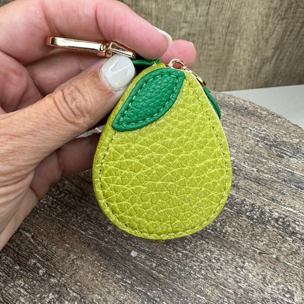 Pear Coin Pouch Purse Charm Fruit Keychain NeW FAST SHIP